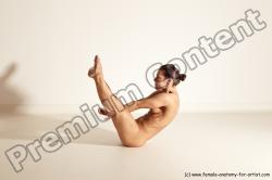 Nude Gymnastic poses Woman White Moving poses Athletic medium brown Dynamic poses Pinup